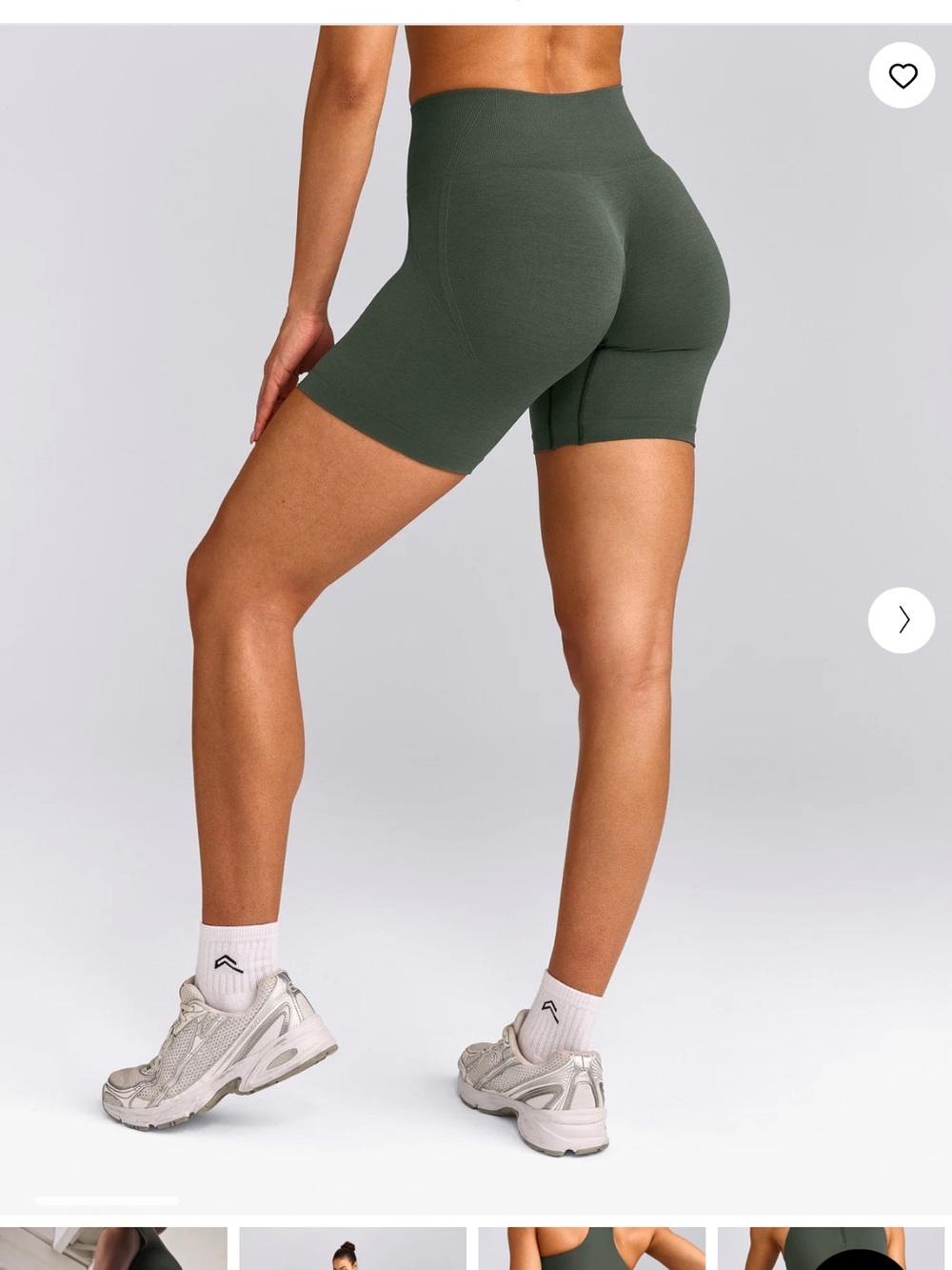 EFFORTLESSLIFT™ SEAMLESS SHORTS WITH GRAY LOGO - Dark Khaki